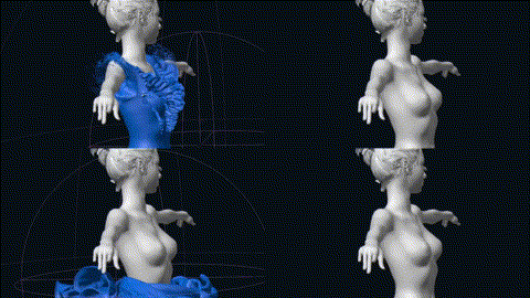 GIF 12 garment part animation driven by polyfx