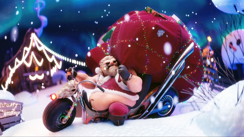 Making a Cartoon-style Heavy Metal Santa with ZBrush and Maya