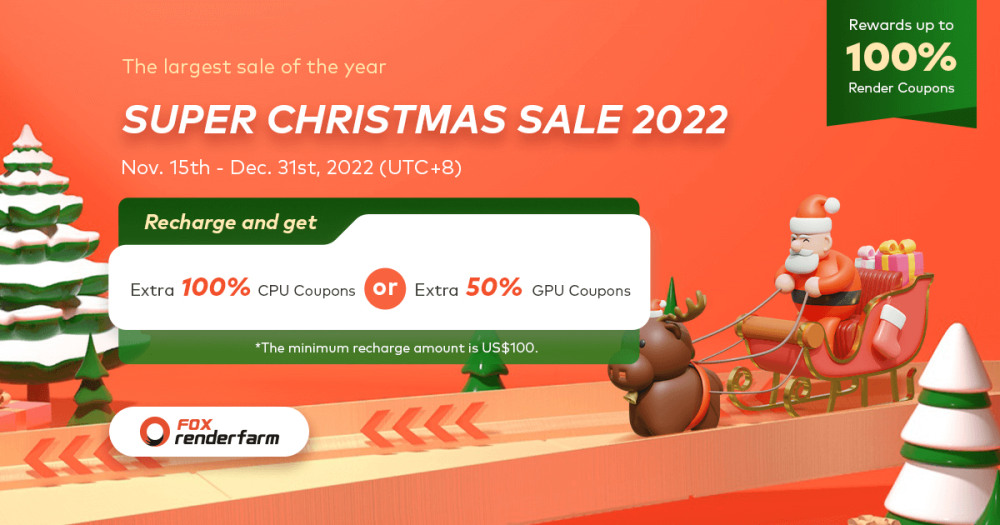 Fox Renderfarm Super Christmas Offer Ready for All Users 1
