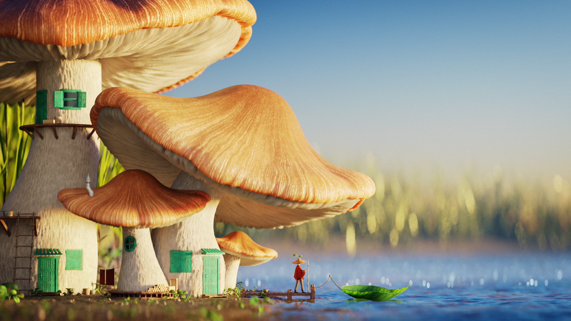 How to Create a Realistic Mushroom House in Blender - Fox Render Farm.