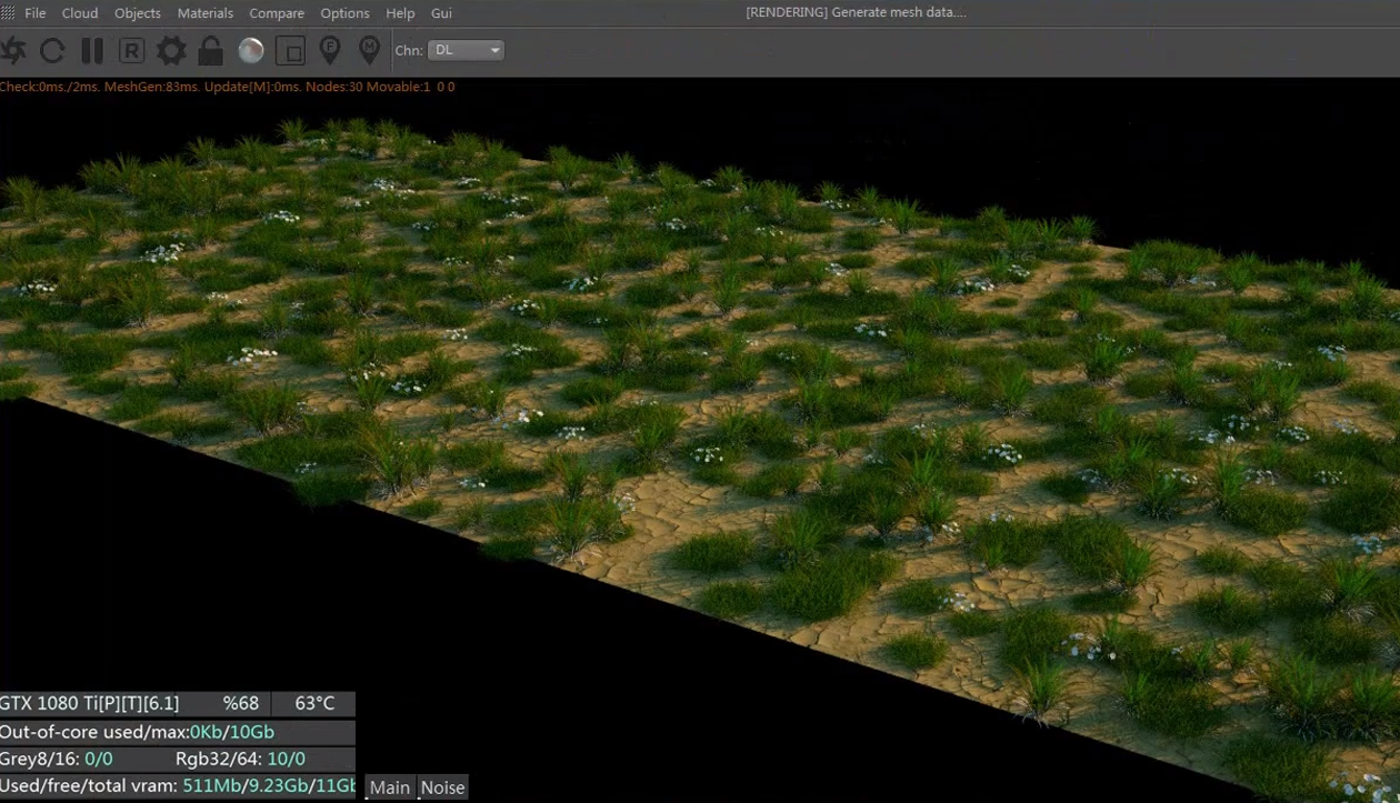 make grass with octane render cinema 4d