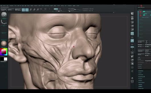 ZBrush Tutorials How to Build Facial Muscles and Facial Features with ZBrush -5