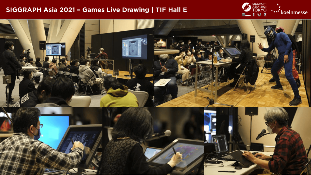 SIGGRAPH Asia 2021 - Games Live Drawing - TIF Hall E