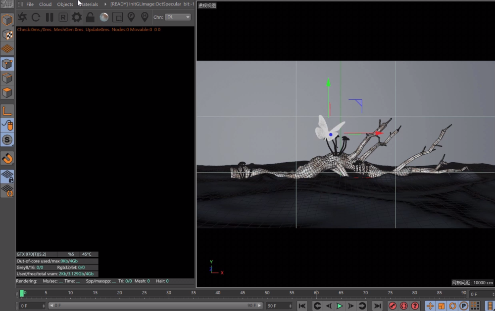 Octane For C4D Making Forest Scene Model Light Rendering Tutorial (8)
