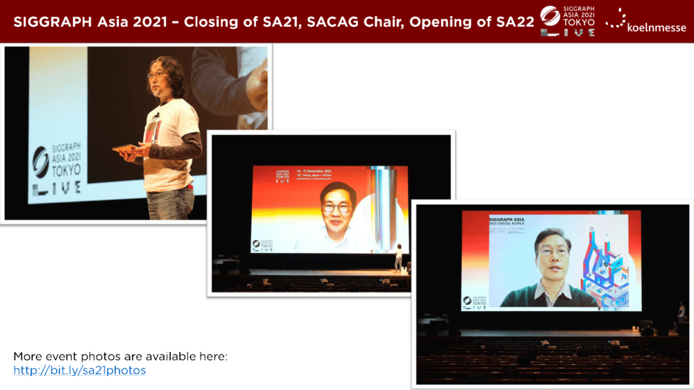 SIGGRAPH Asia 2021 - Closing of 2021, SACAG Chair, Opening of 2022