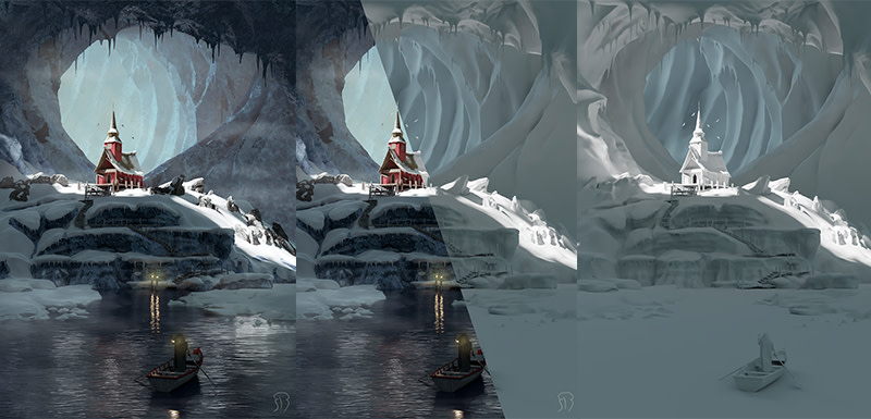 Telling a Mysterious Ice Adventure Story in Blender