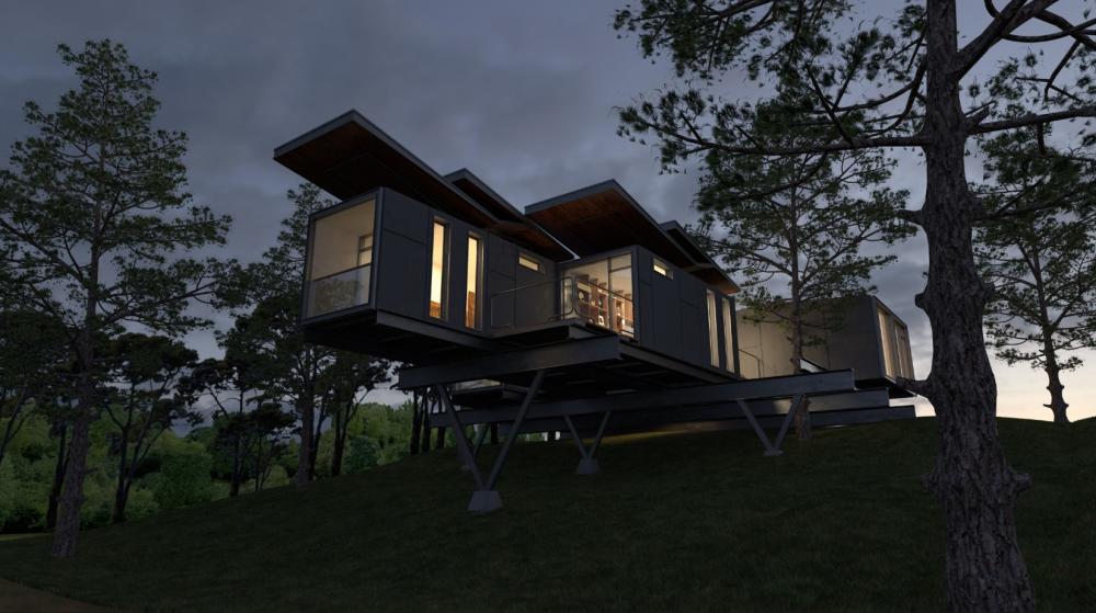 V-Ray For Sketchup To Make A Work Container Cabin 12