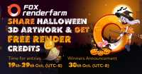 Share Your Halloween 3D Artwork & Get Free Render Credits from Fox Renderfarm