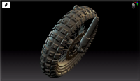 How to Make High-precision Models For Motorcycle Tire Patterns And Wheels  in 3ds Max and Zbrush(1)