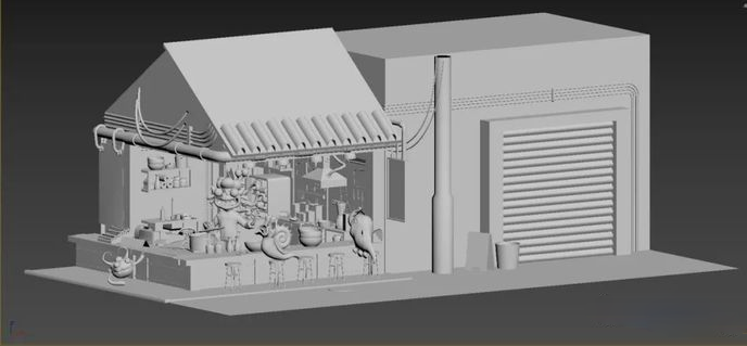How to Make a Next-gen Cartoon Restaurant Scene in 3ds Max