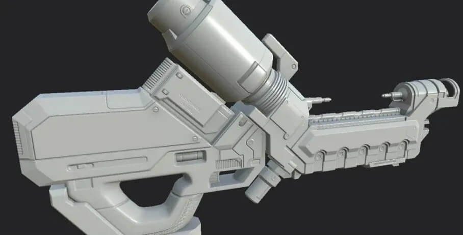 How to Make A Stylized Gun with 3ds Max-4