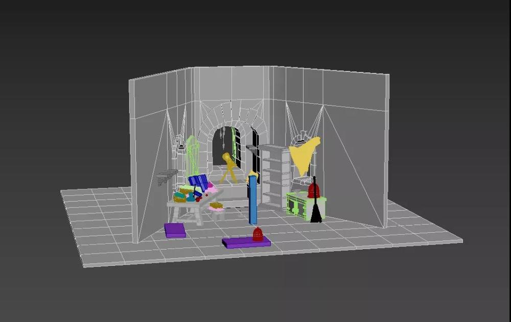 3ds Max Tutorials Semi-realistic 3D Game Scene Interior Production Sharing