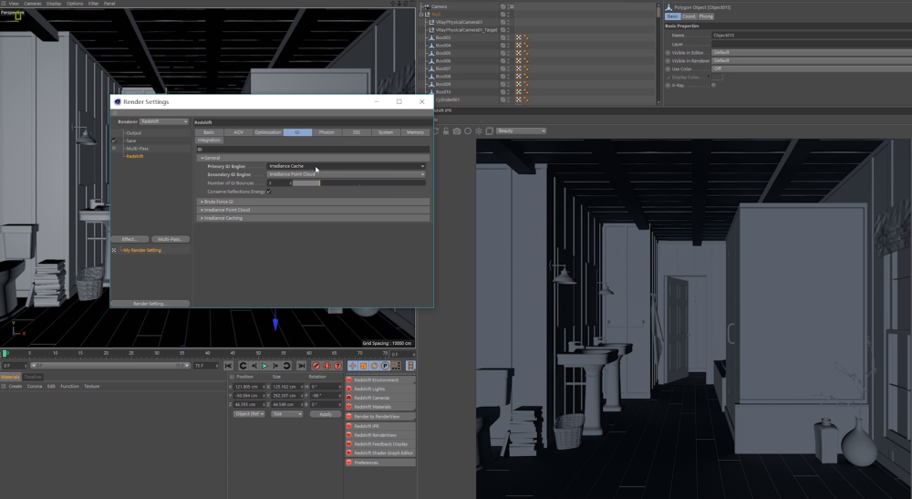 Redshift for Cinema 4D Tutorial Interior Design Rendering