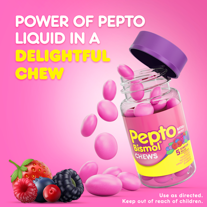 Pepto Bismol Chews Berry Mint