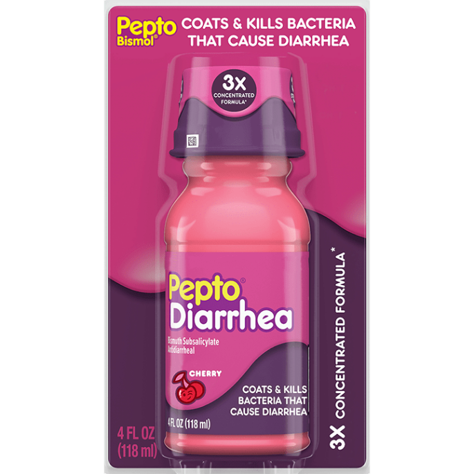 Pepto Cherry Diarrhea front