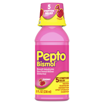 00301490039564 Pepto Cherry Liquid 8 oz. front