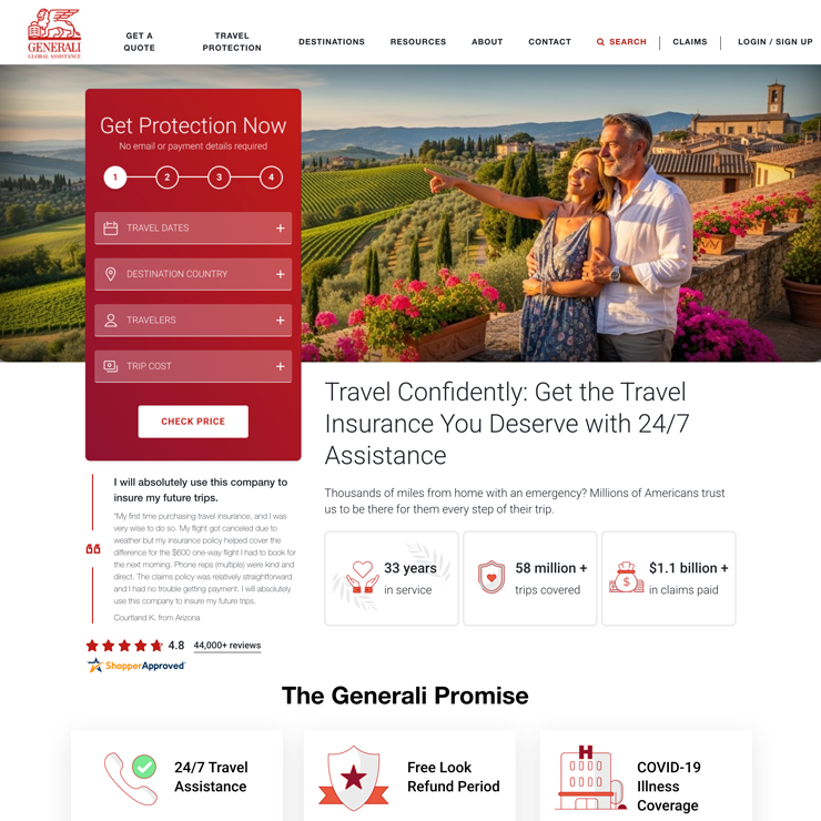 Generali Global Assistance screen shot