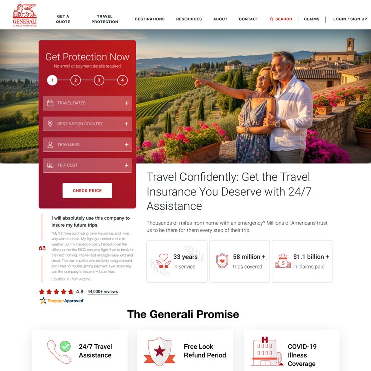 Generali Global Assistance screen shot