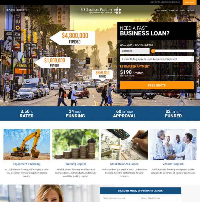 US Business Funding screenshot
