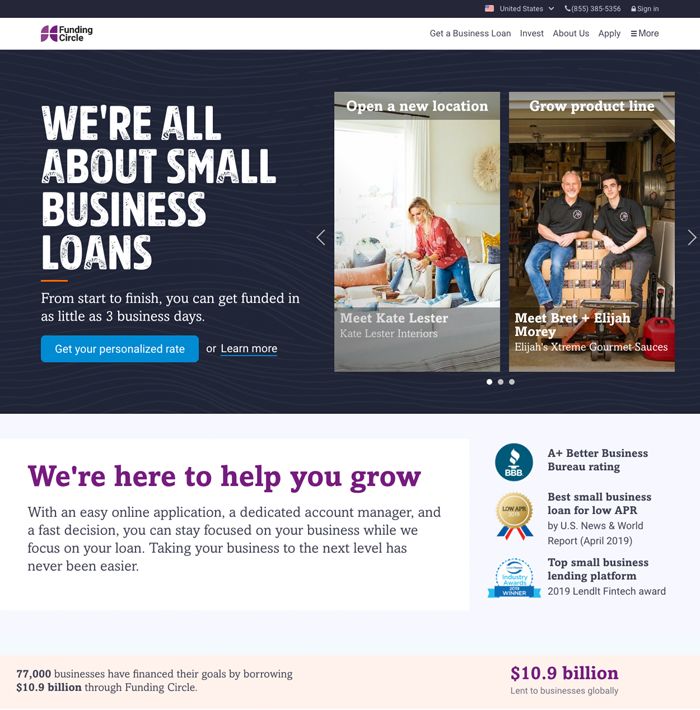 Funding Circle screenshot