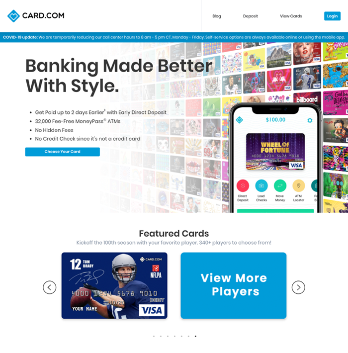 Card.com screenshot