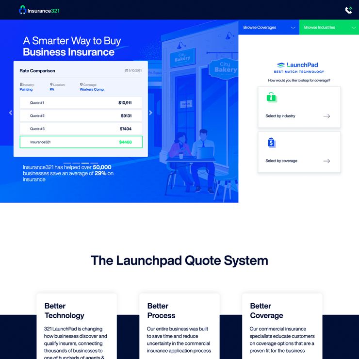 Insurance321 screen shot