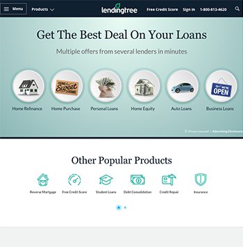 LendingTree Personal Loans screenshot