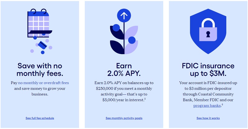 Bluevine Business Checking Overview screenshot