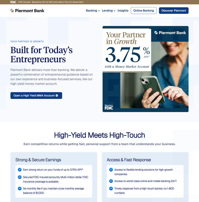 Piermont Bank screenshot