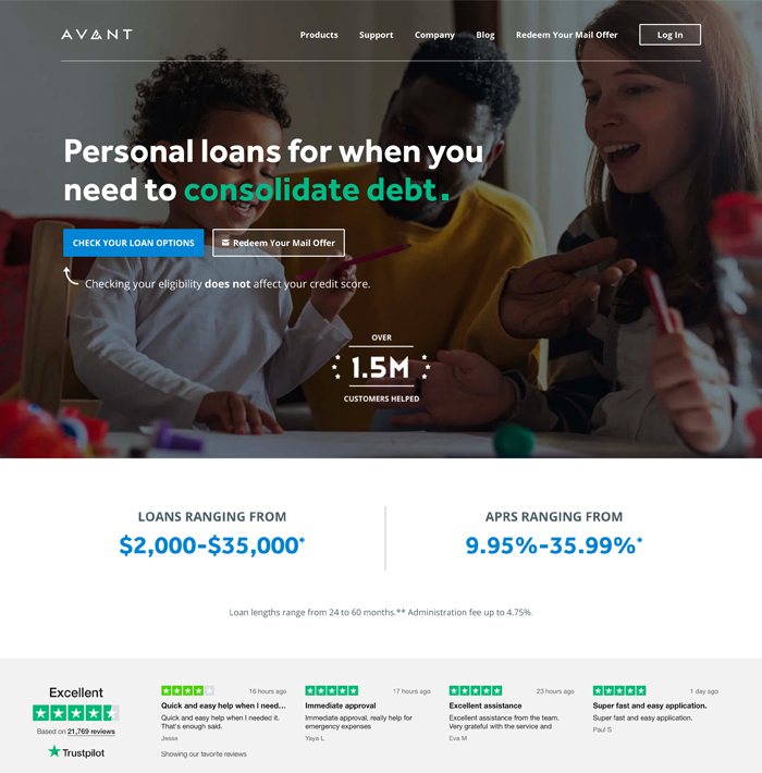 Avant Personal Loans screenshot