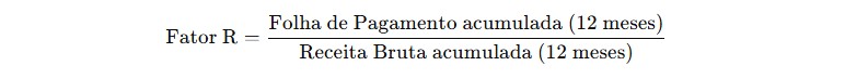 Fórmula do Fator R