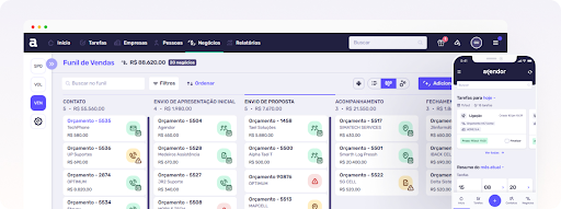 Print do CRM Agendor