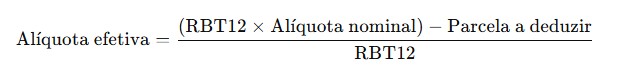 Como calcular a alíquota efetiva do Simples Nacional
