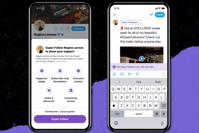 تويتر يعلن عن ميزة المتابعين السوبر مقابل رسوم مادية
