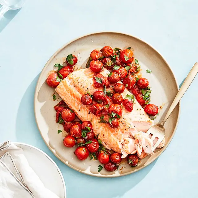 It’s Not Fitness. It’s Life. Roasted salmon with tomato chermoula