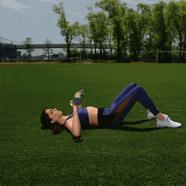 It’s Not Fitness. It’s Life. Vertical pull + horizontal push: Floor press to lat pullover