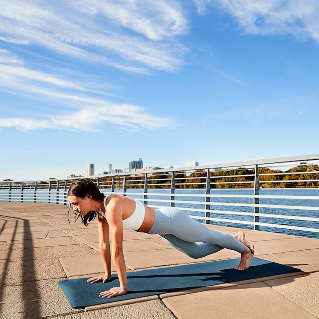 Plank calf stretch