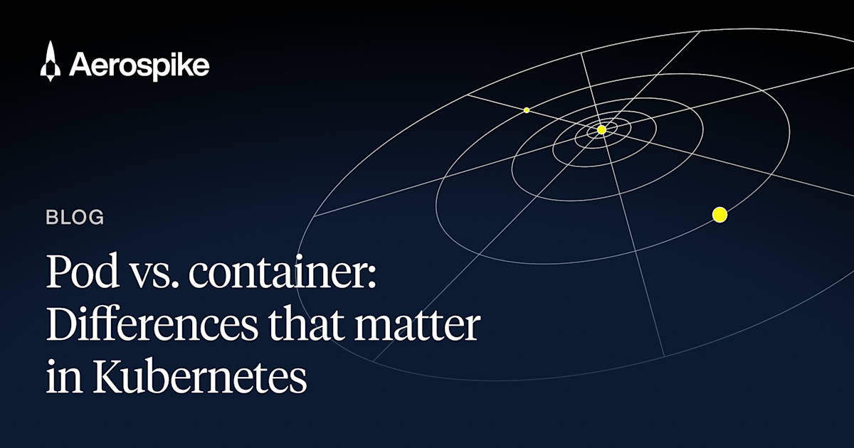 Container Matter Pod vs. Container Differences in Kubernetes | Aerospike