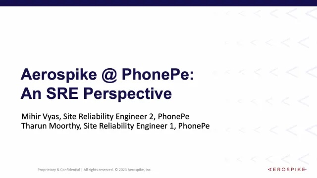 aerospike-phonepe-site-reliability