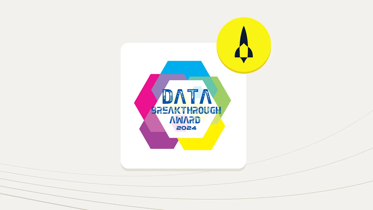 Two logos stacked on top of each other, one of which is a rocket in a yellow circle.
