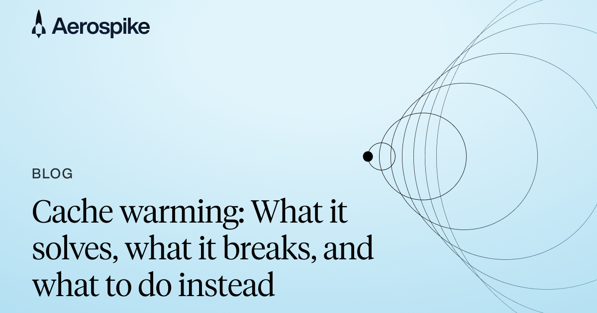 Cache Warming Explained: Benefits, Pitfalls, and Alternatives | Aerospike