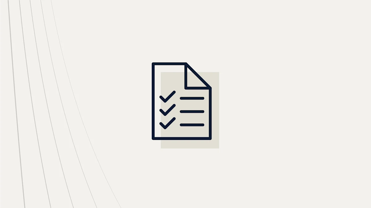 a document with three checkmarks in a circle with a title on the right