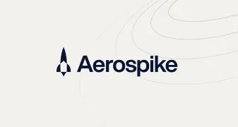 Aerospike logo on gray