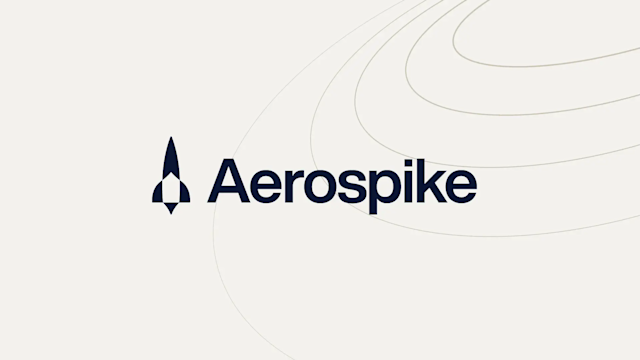 Aerospike logo on gray