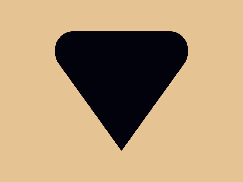 Black decrease icon on taupe background.