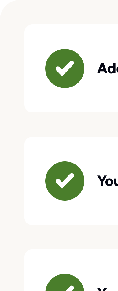 A close-up graphic of green ticks that can appear on a Checkmyfile credit report.