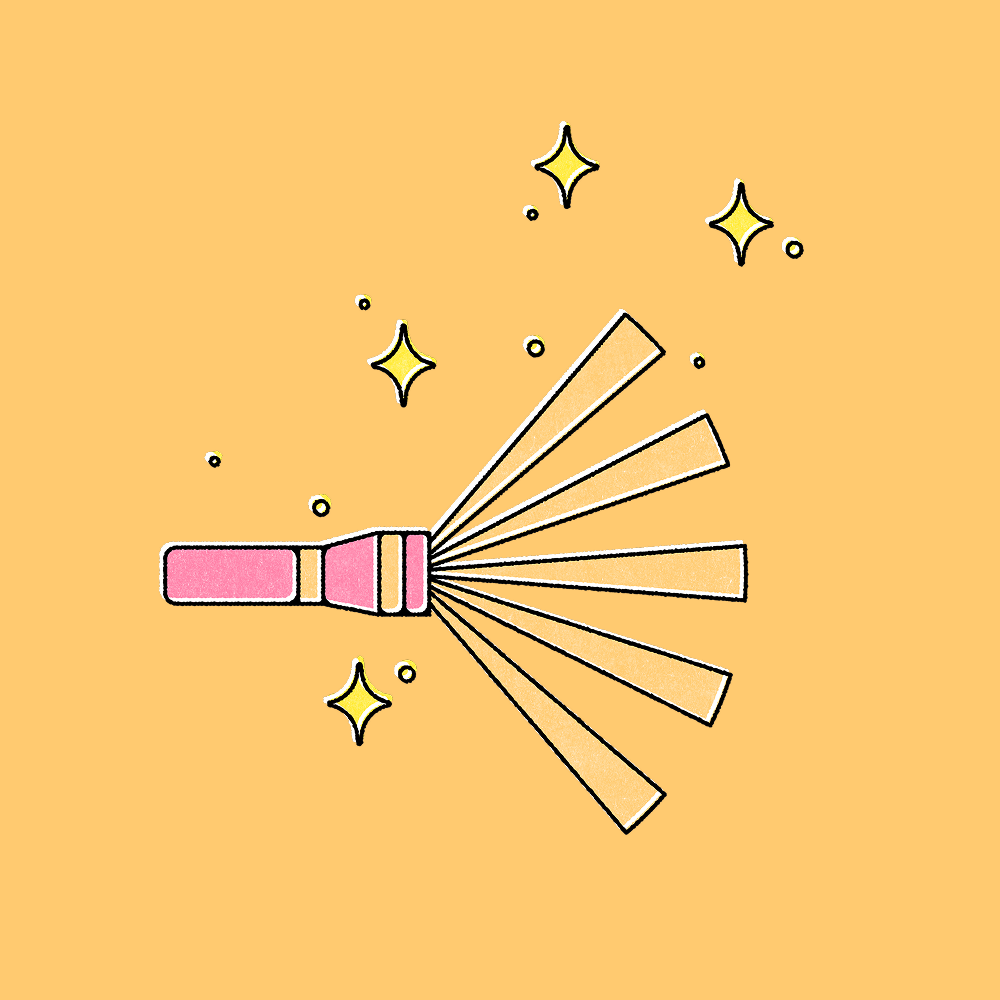 Torch with stars