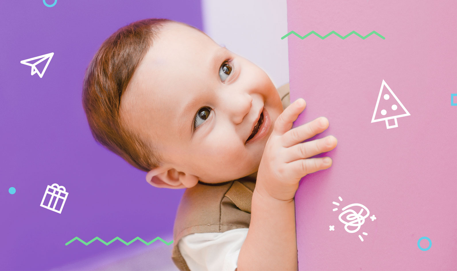 toddler peeking around a corner - 7 essential tips for traveling with kids