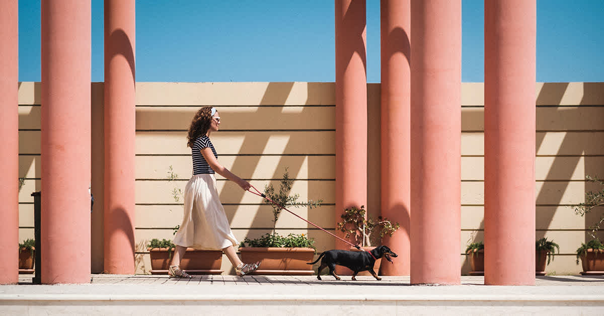 best paying cities for millennials in america - young woman walking dog outside