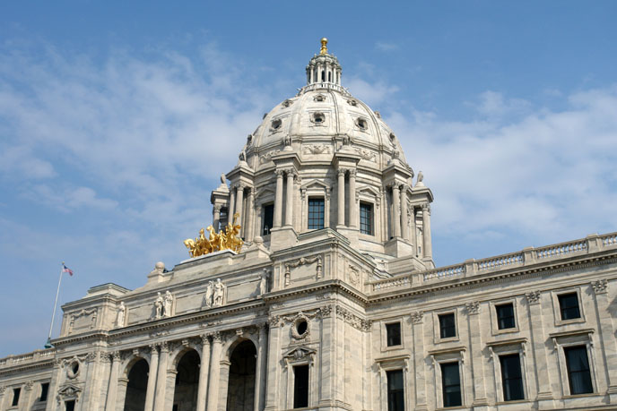 States with the best public schools - capitol building dome in Minnesota